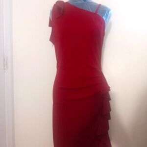 Women sexy sleeveless bodycon red dress size xl new with a tag